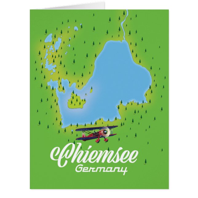 carte du lac de chiemsee Allemagne (Devant)