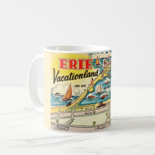 Carte du lac Érié Mug (Devant gauche)