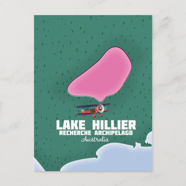 Carte du lac Hillier en Australie. (Devant)