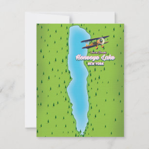 carte du lac Honeoye New York