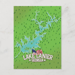 Carte du lac Lanier Georgia