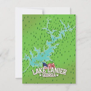 Carte du lac Lanier Georgia