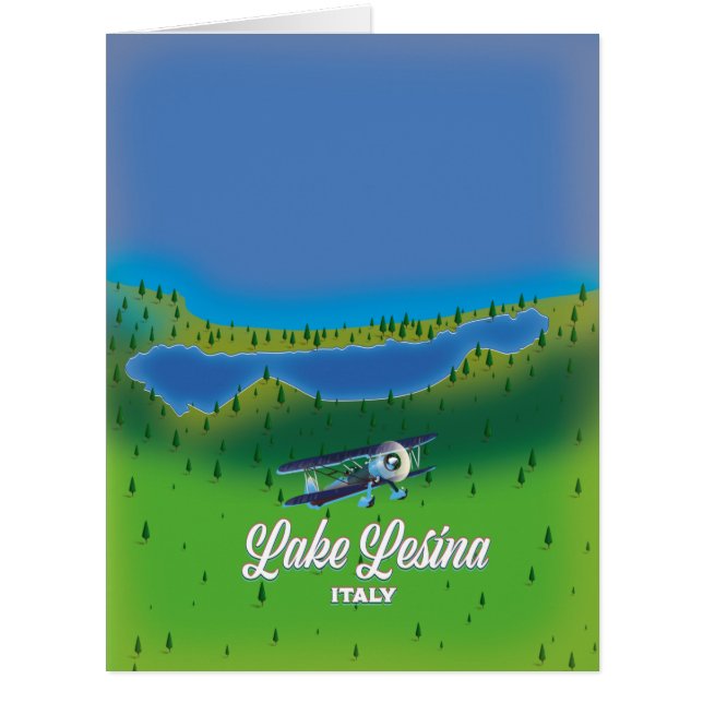 Carte du lac Lesina en italie (Devant)