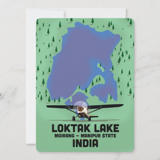 Carte du lac Loktak, État du Manipur, Inde (Devant)