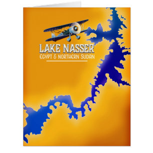 Carte du lac Nasser Égypte et Soudan