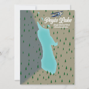 Carte du lac Peyto Canadian Rockies