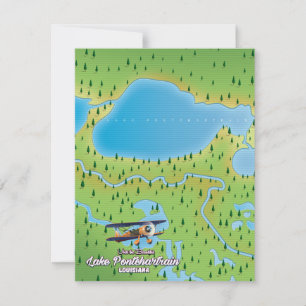 Carte du lac Pontchartrain Louisiane
