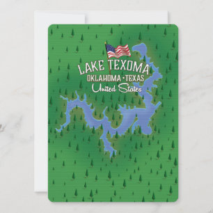 Carte du lac Texoma aux États-Unis.