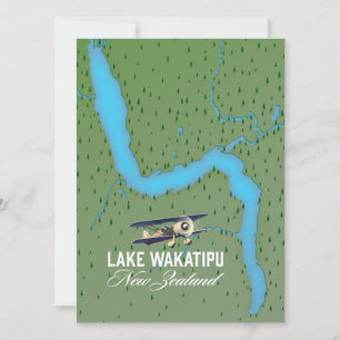 Carte du lac Wakatipu Nouvelle-Zélande