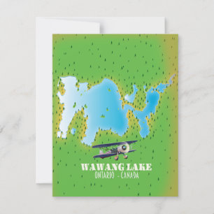 Carte du lac Wawang Ontario Canada