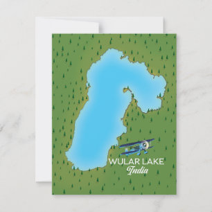 Carte du lac Wular en Inde