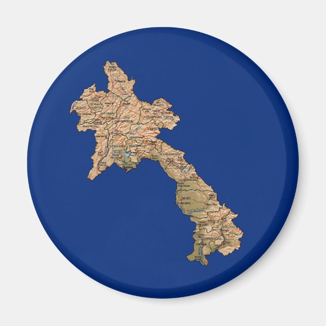 Carte du Laos Magnet (Devant)
