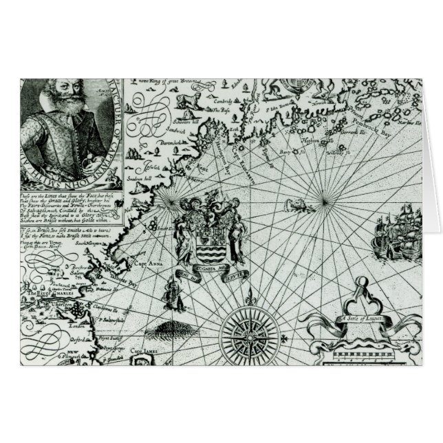 Carte du littoral de la Nouvelle Angleterre (Devant horizontal)