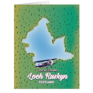 Carte du Loch Ruskyn en Écosse