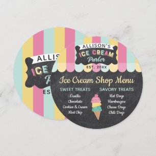 Carte du menu Anniversaire de enfant de la fête de