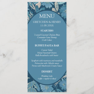 Carte du menu de peinture à l'aquarelle