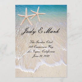 Carte du menu Mariage de plage Starfish