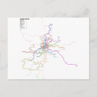 Carte du métro Madrid (Espagne)