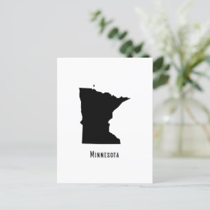 Carte du Minnesota - Noir et Blanc Moderne Minneso