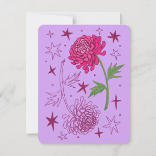 Carte du mois d'anniversaire de novembre (Chrysant