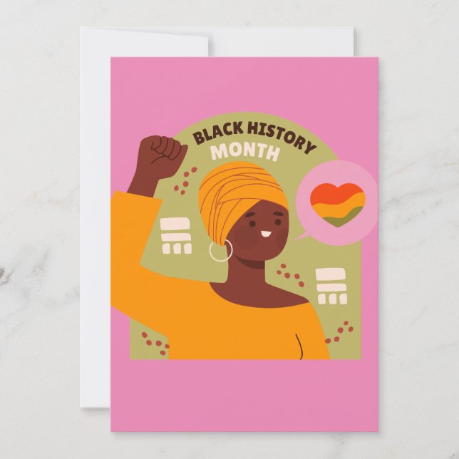 Carte du Mois de l'Histoire des Noirs - Invitation (Devant)