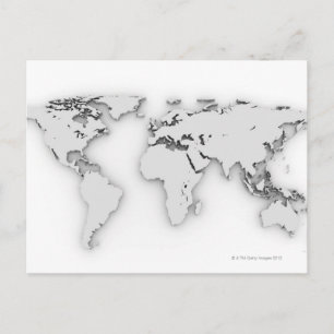 Carte du monde 3D, image générée par ordinateur