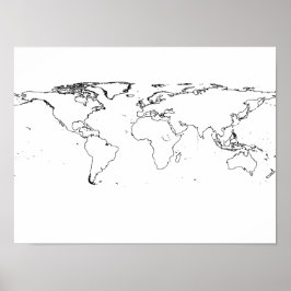 Carte du monde affiche