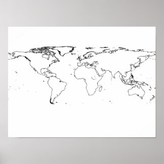 Carte du monde affiche