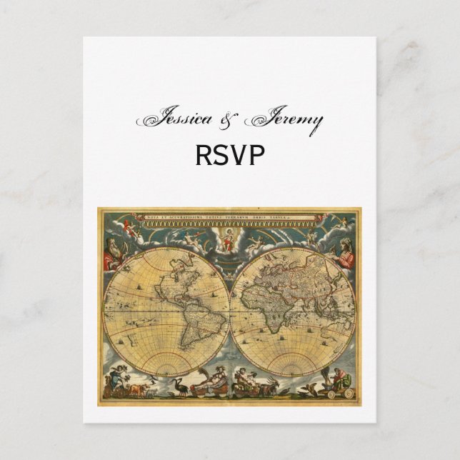 Carte du monde antique, BG blanc RSVP (Devant)