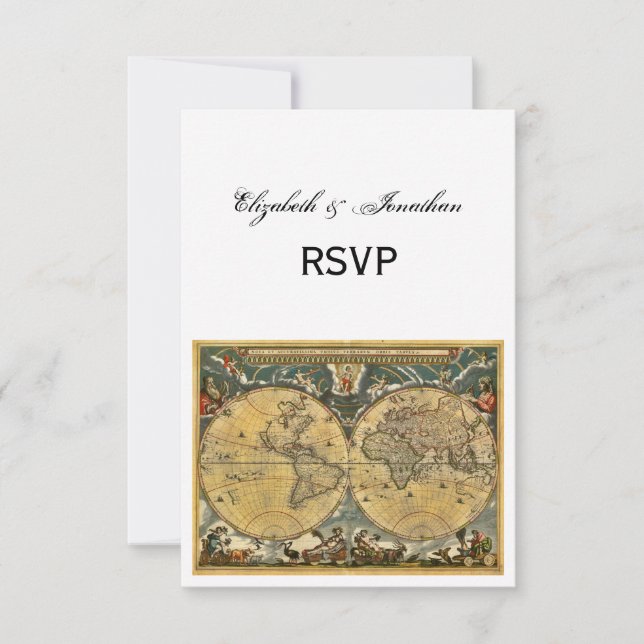 Carte du monde antique, BG blanc RSVP (Devant)