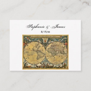 Carte du monde antique Blanc #2 Cartes d'escorte