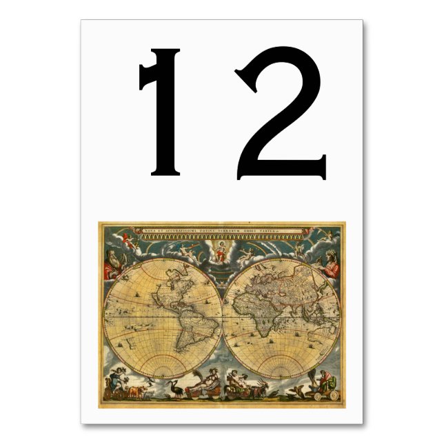 Carte du monde antique, Blanc Numéro de table BG (Par défaut)