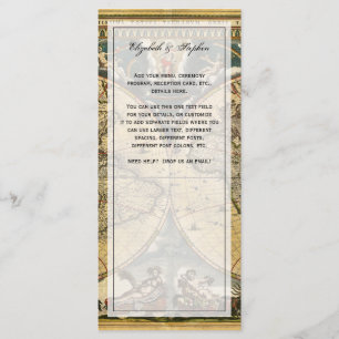 Carte du monde antique désistée #2 Carte de menu