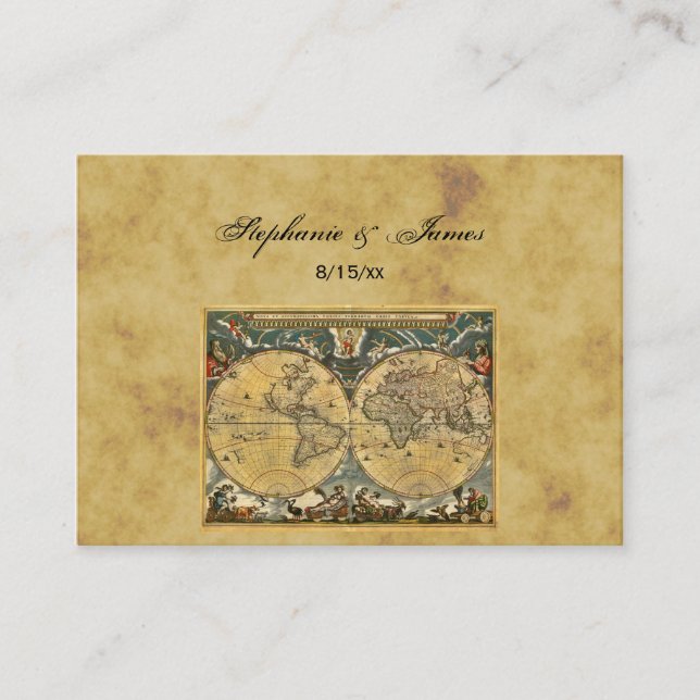 Carte du monde antique désistée #2A Cartes de Plac (Devant)