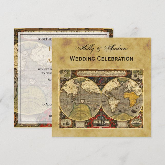 Carte du monde antique n°2, Mariage de BG en détre (Devant / Derrière)