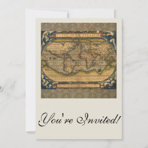Carte du monde Antique Ortelius Europe Voyage