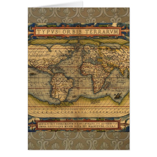 Carte du monde Antique Ortelius Europe Voyage (Devant)