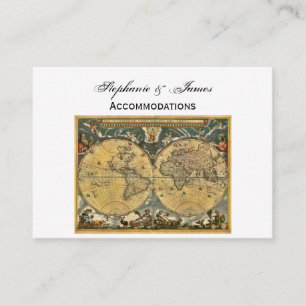 Carte du monde antique White BG Hébergements