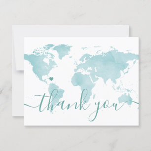 Carte du monde Aqua Beach Wedding Destination Phot