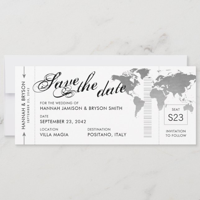 Carte du Monde Argent Cartes d'Embarquement Pass E (Devant)