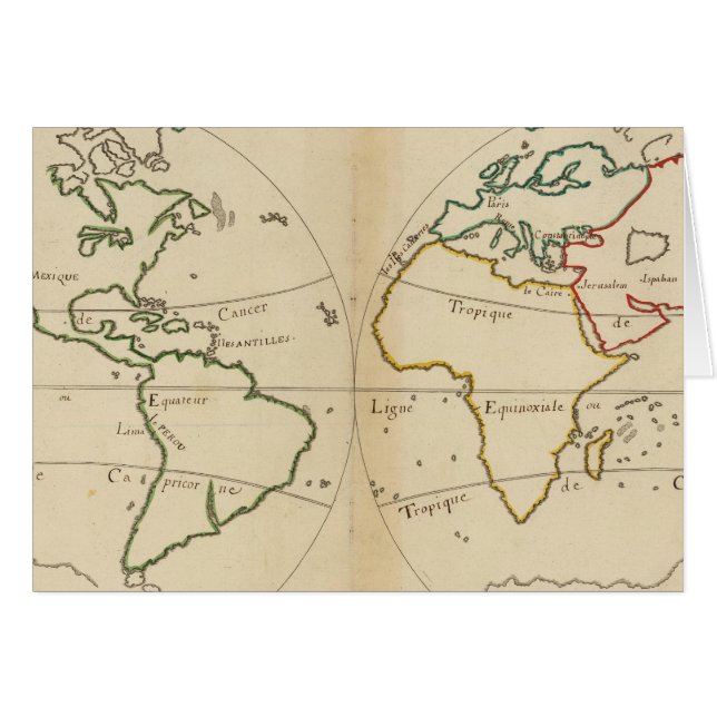 Carte du monde avec tropiques (Devant horizontal)