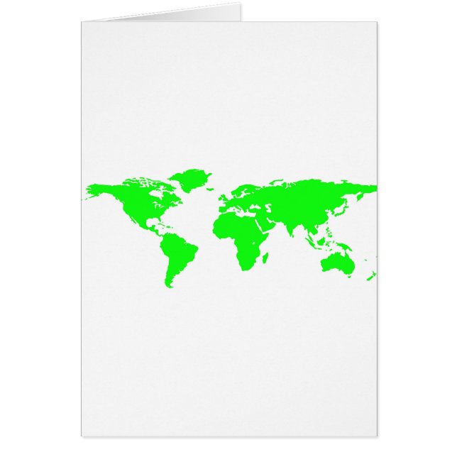 Carte du monde blanc vert (Devant)