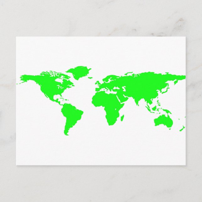 Carte du monde blanc vert (Devant)