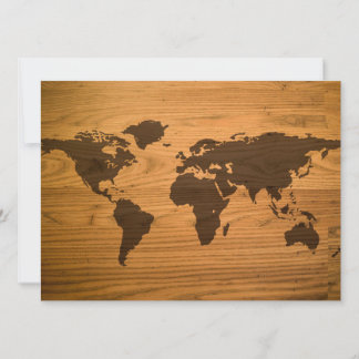Carte du monde brûlée par le bois