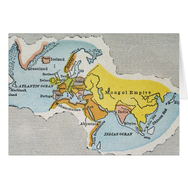 CARTE du MONDE, c1300. (Devant horizontal)