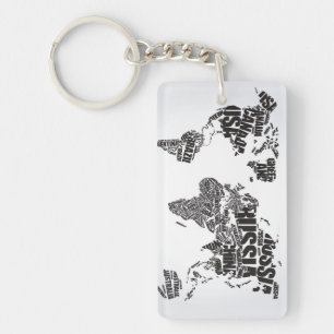 Carte du monde dans la typographie