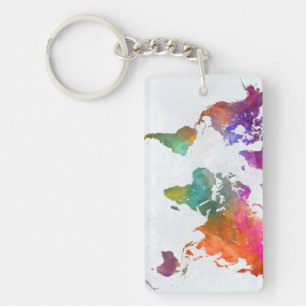 Carte du monde dans l'aquarelle