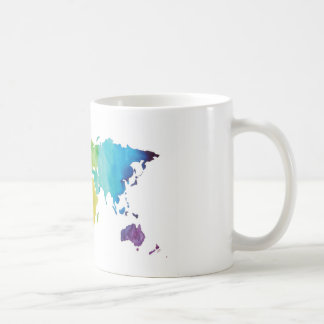 Carte du monde d'aquarelle - tasse