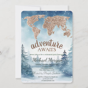 Carte du monde d'aventure attend monde bleu forêt