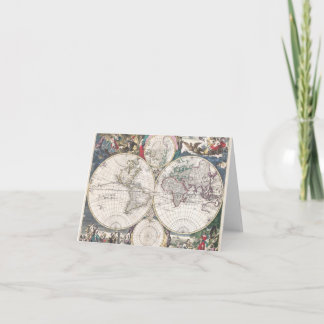 Carte du monde de Bormeester 1685